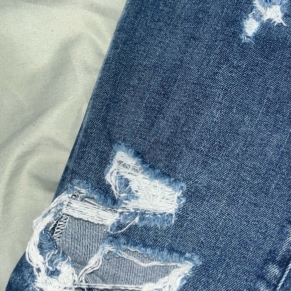 Agolde Distressed Dark Blue Women's Jeans - Picture 3 of 5